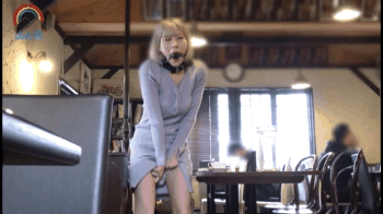 【百瀬りこ】Hカップの爆乳ギャルお姉さんが店内でボールギャグ＆玩具での羞恥プレイで感じまくりな痴態がエロい！